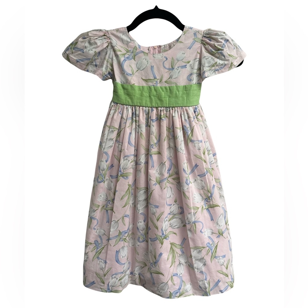 Floral pink girl dress